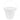 METAL BUCKET LRG WHITE 1PC