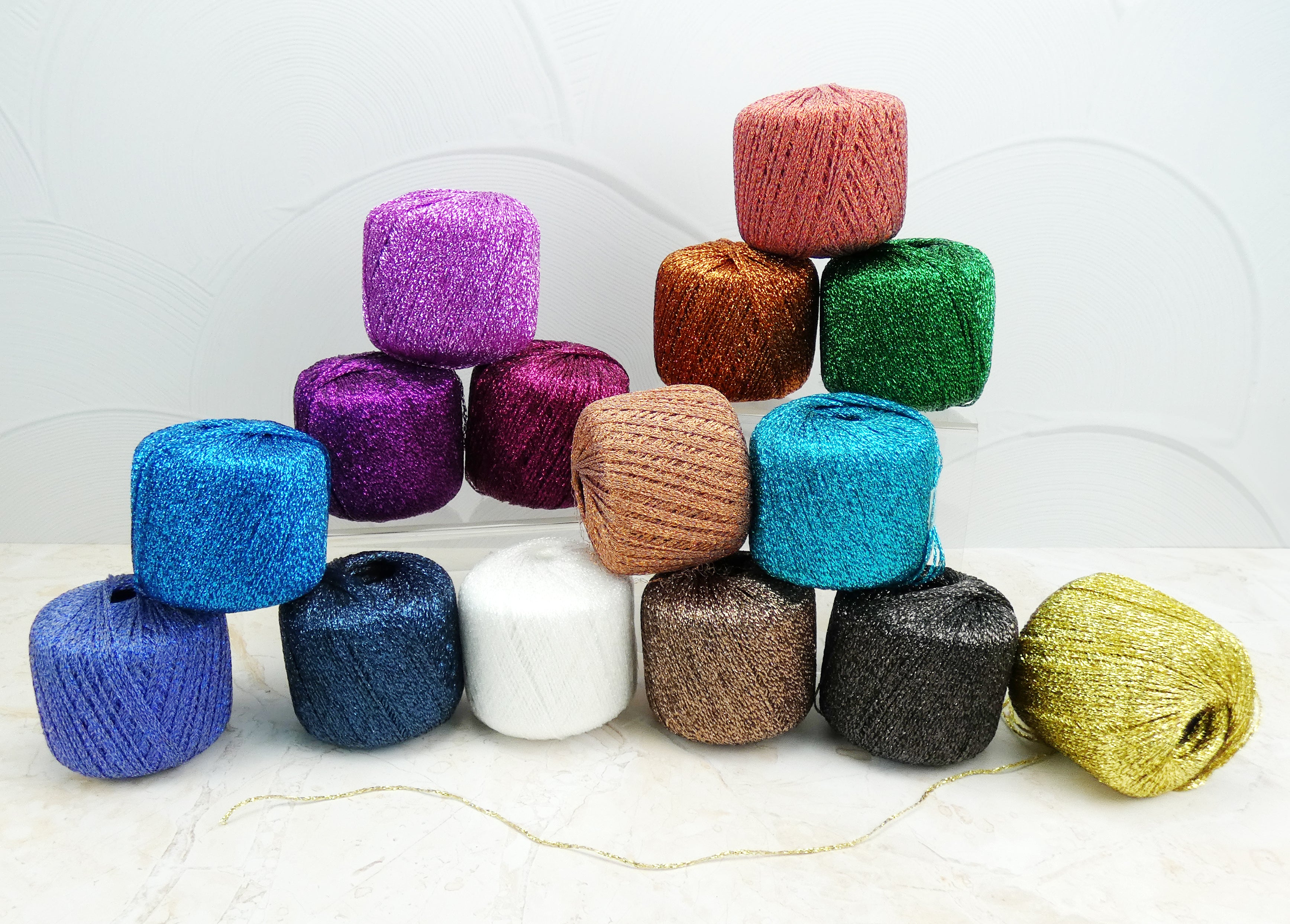 Metallic Raffia Yarn METALLIC YARN FUSHCIA 20G – Arbee Craft