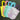 PLASTIC TOTE BAG 23.5X21.5CM PASTEL 5PC