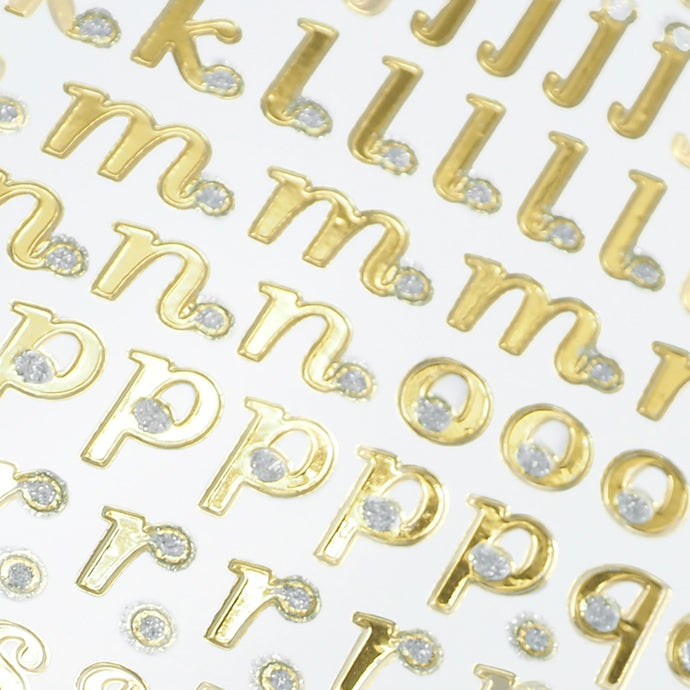 STICKERS GLITTER ALPHA SML GLD 1 SHEET – Arbee Craft