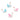 RESIN GLITTER SWANS BLUE PINK 4PC